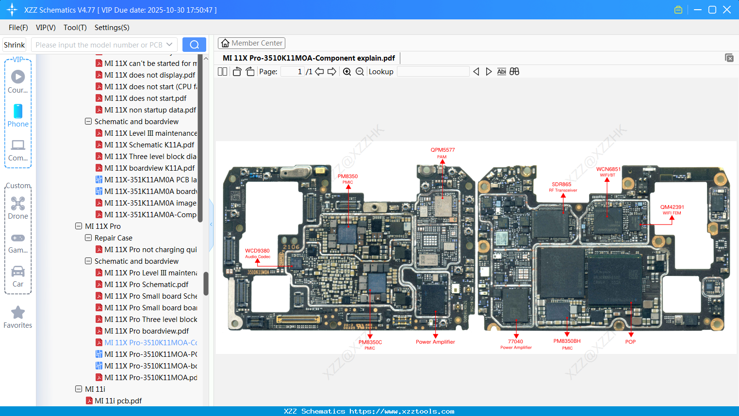 Xiaomi MI 11X Pro-3510K11MOA-Component Explain